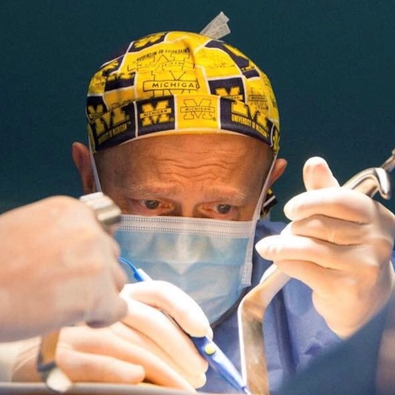 Closeup of Dr. Hammond in surgery